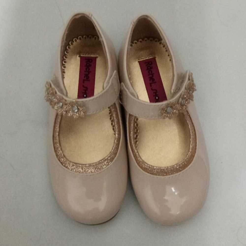 Mauve pink flat shoes for toddler girls